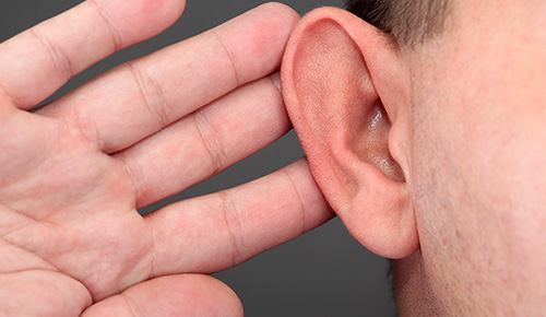 Man Trying to hear out of his right ear